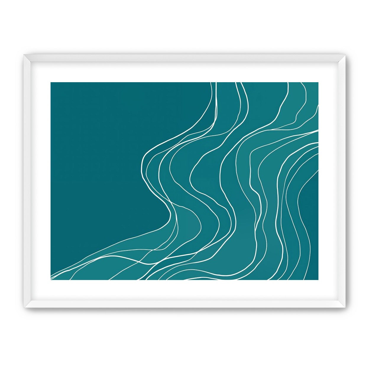 Ink Traced on Teal Surface