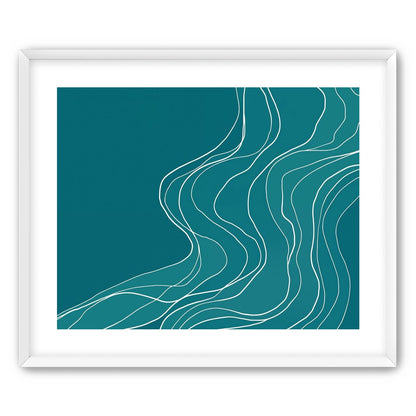 Ink Traced on Teal Surface
