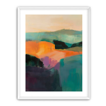 Teal Pressed Against Orange