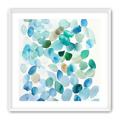 Blue and Green Petal Forms