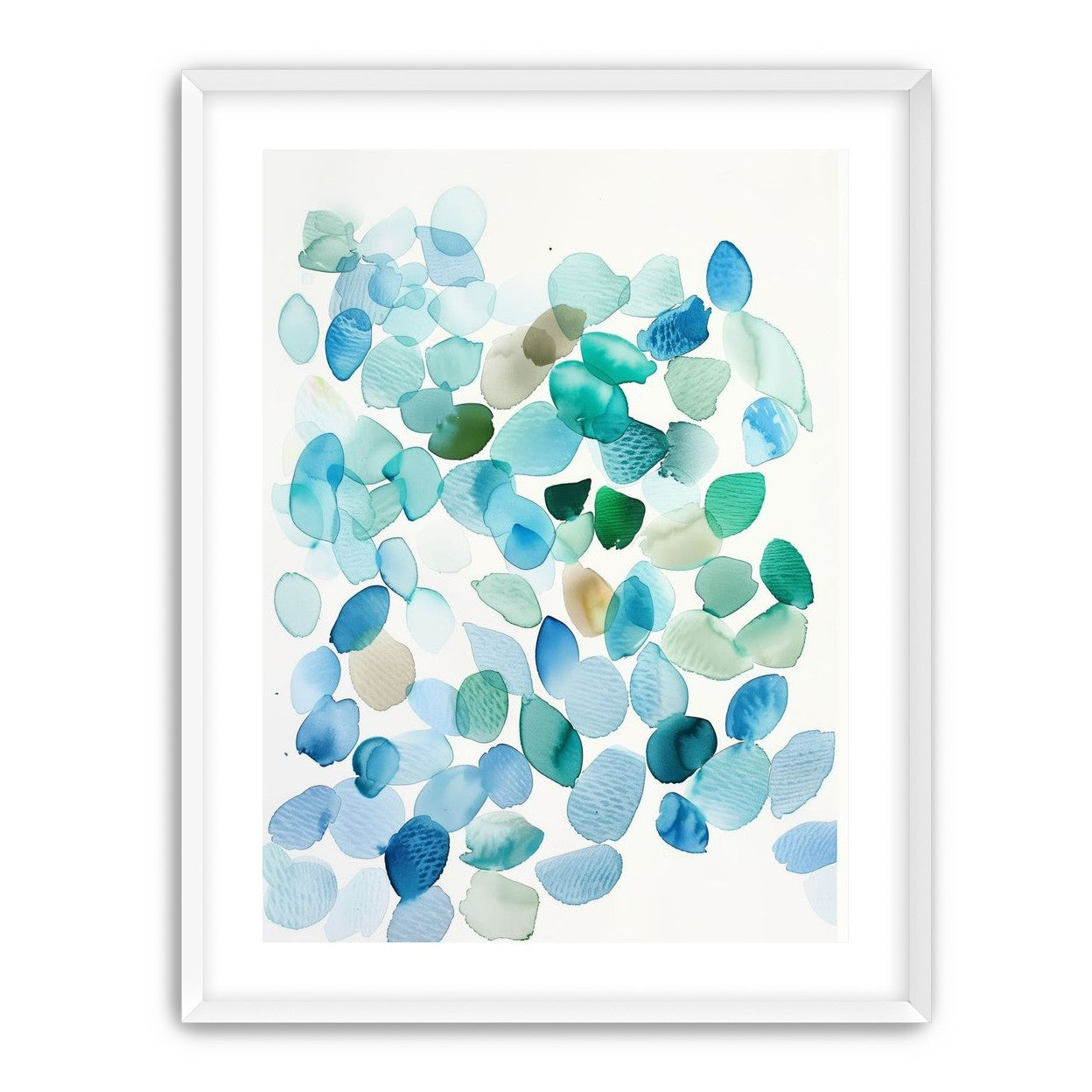 Blue and Green Petal Forms