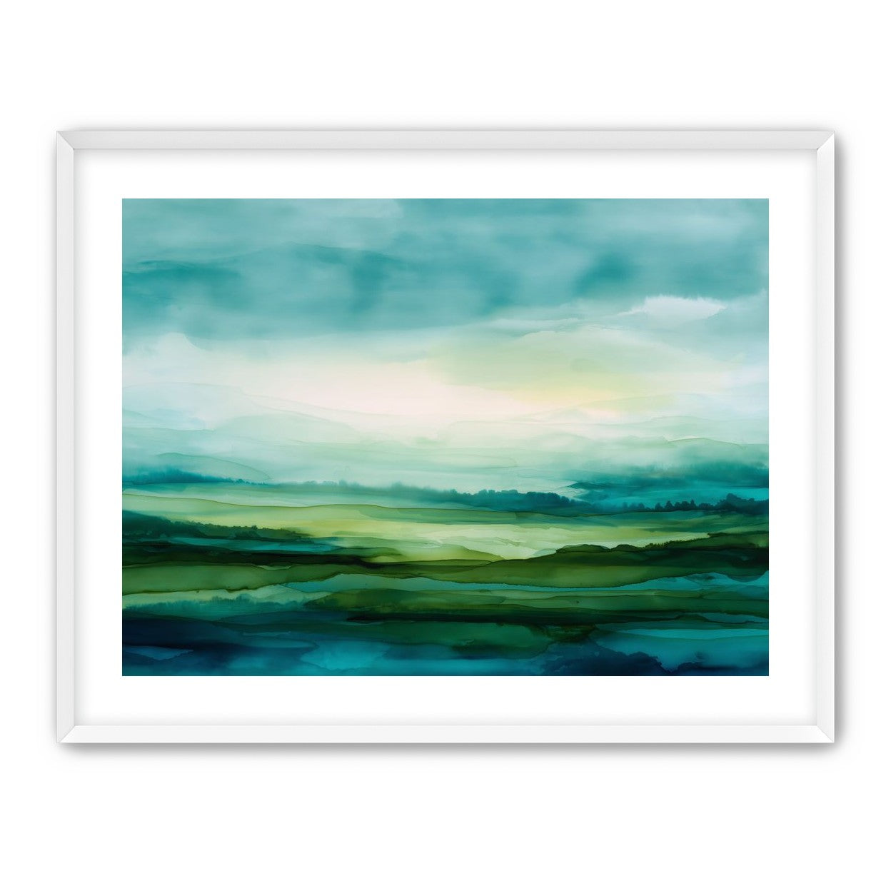 Emerald Bleeding into Teal