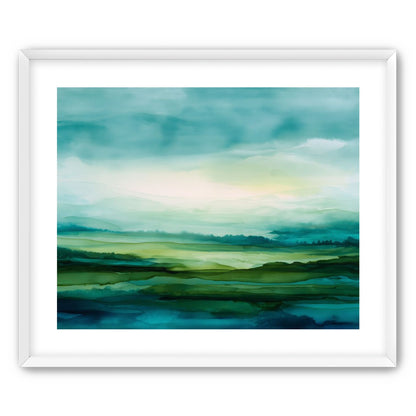 Emerald Bleeding into Teal