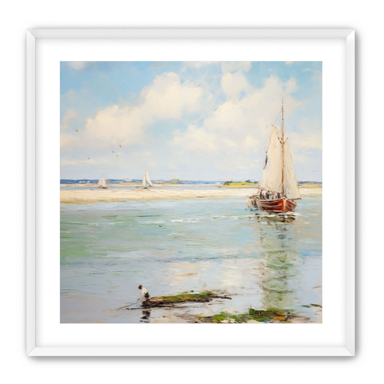 Sailboats at Peaceful Dawn