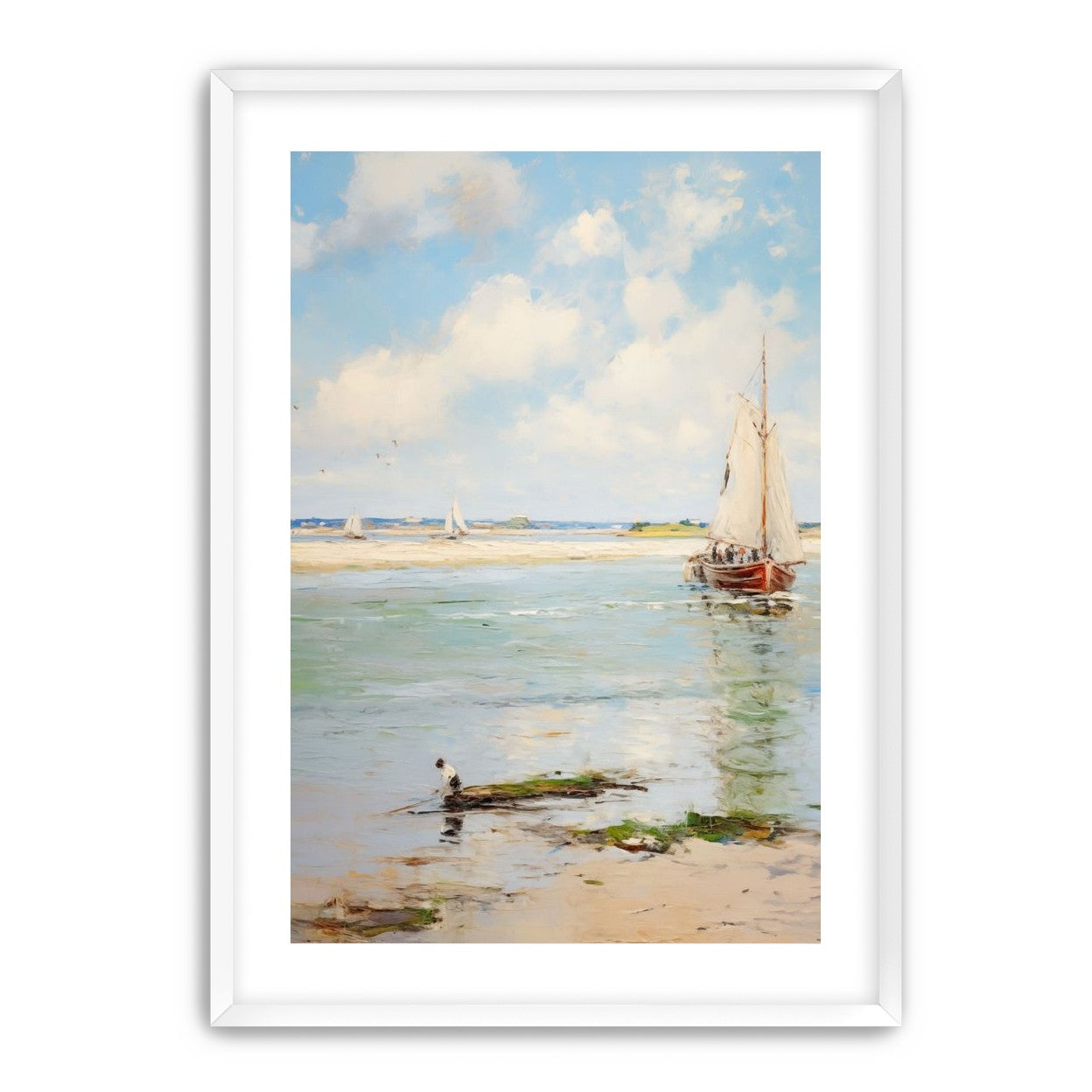 Sailboats at Peaceful Dawn
