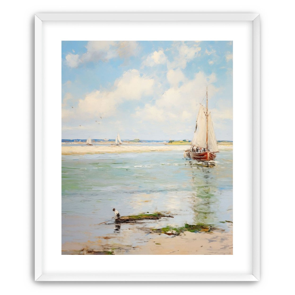 Sailboats at Peaceful Dawn