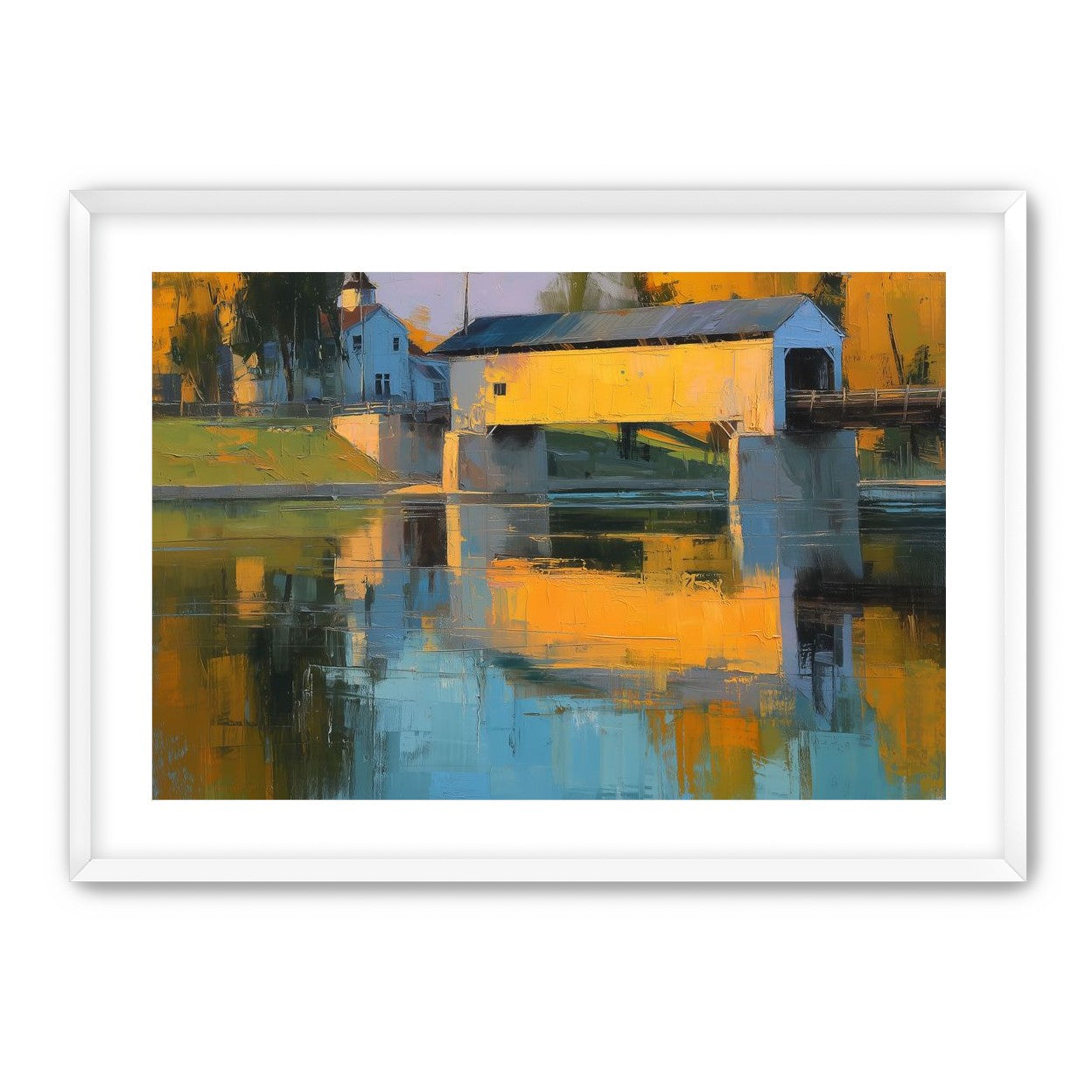 Covered Bridge In Fall