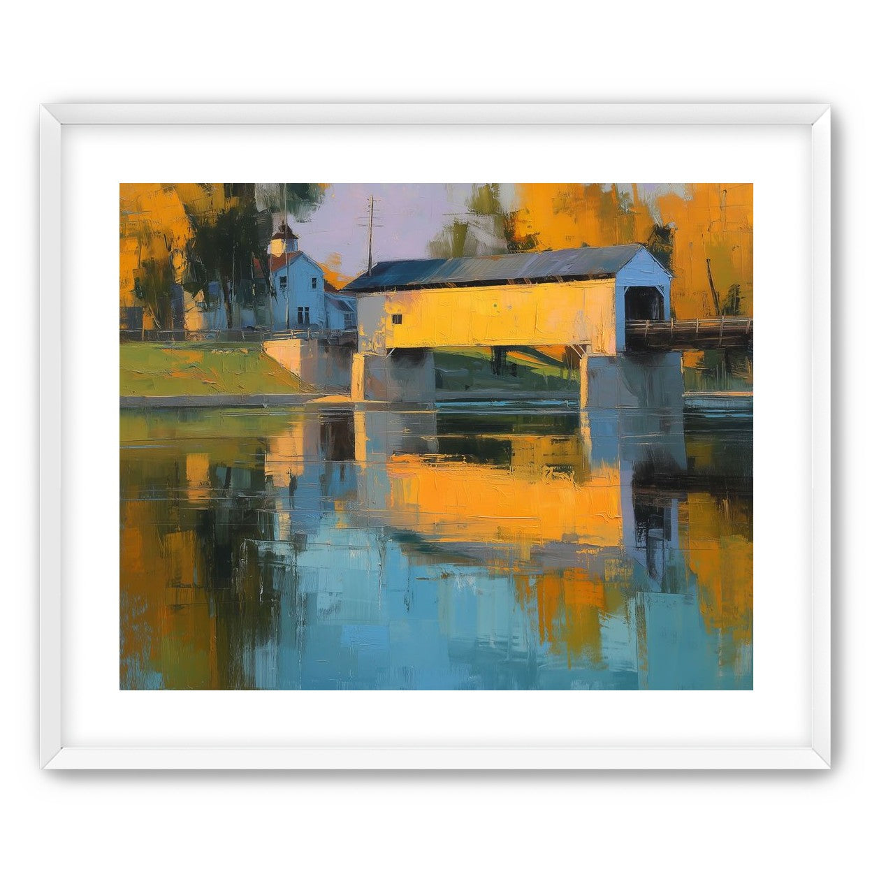 Covered Bridge In Fall