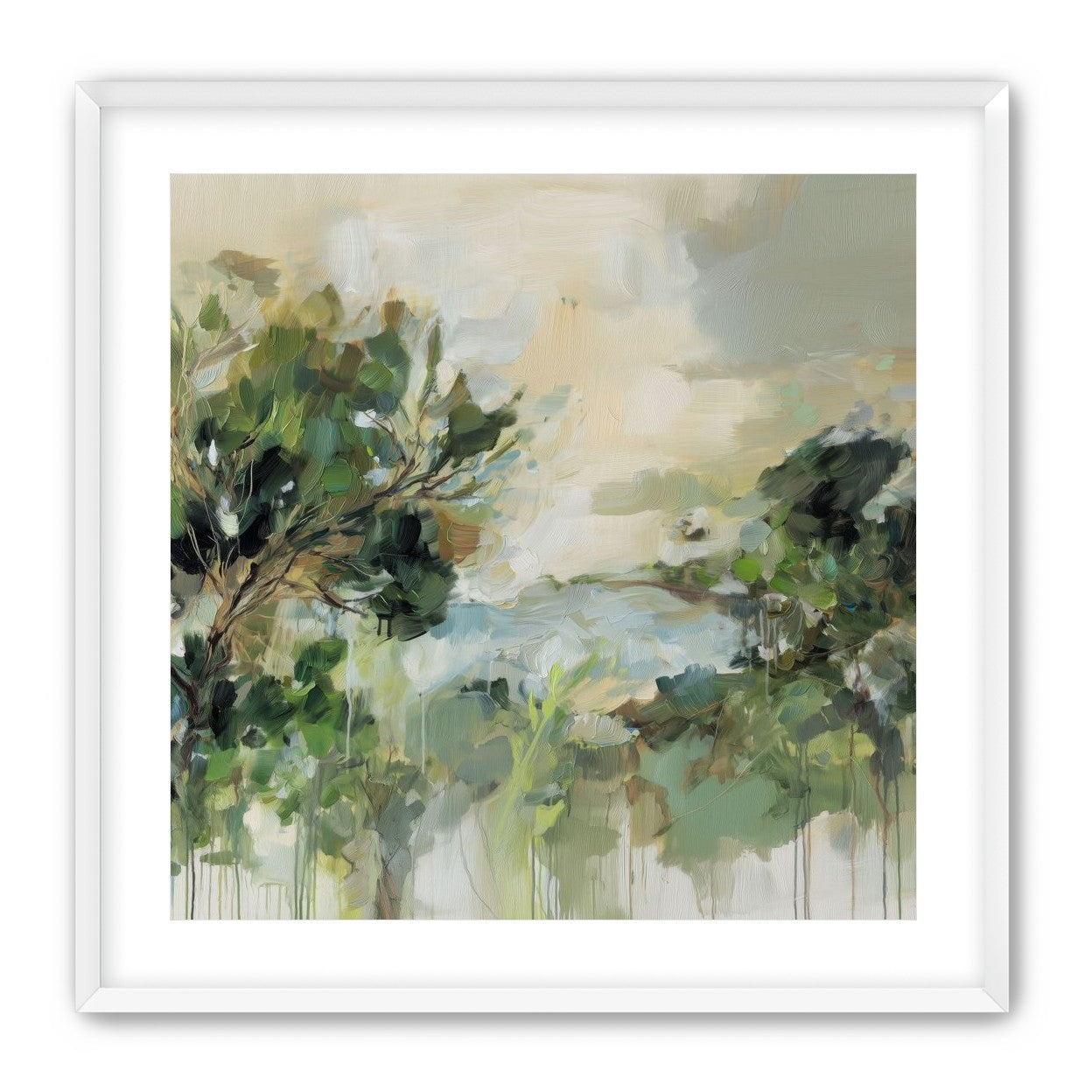 Hillside Trees in Loose Paint