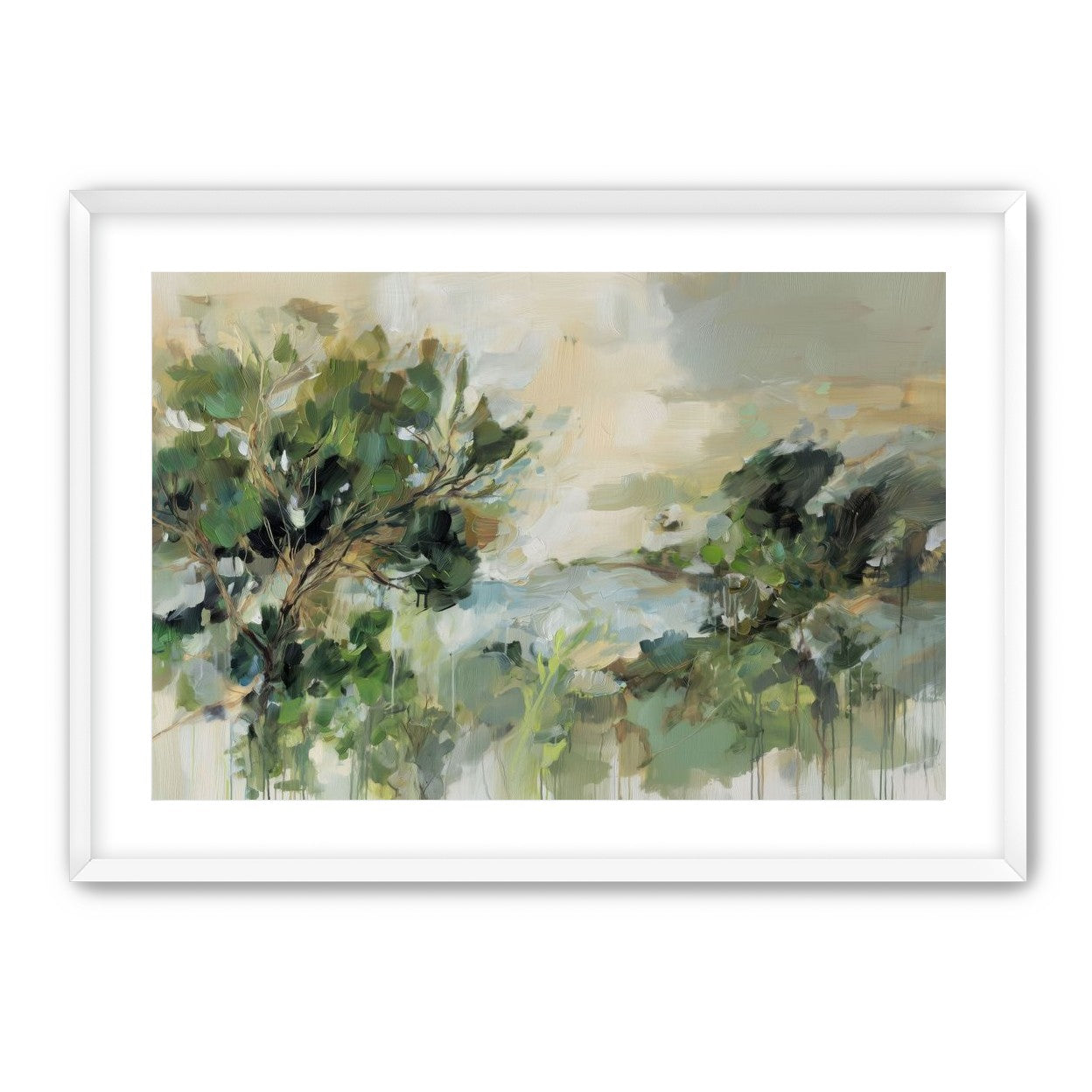 Hillside Trees in Loose Paint