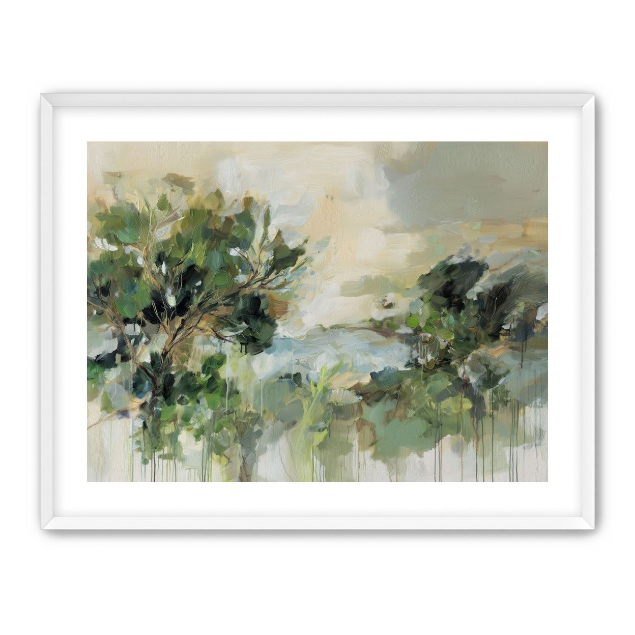 Hillside Trees in Loose Paint