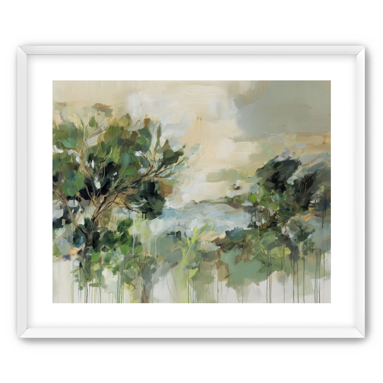 Hillside Trees in Loose Paint