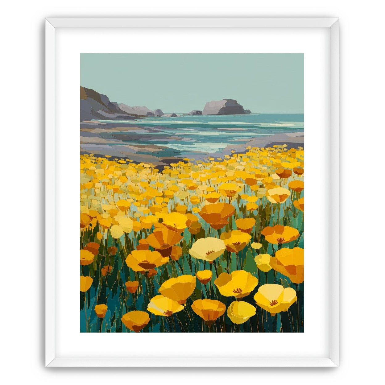 Poppy Field Facing the Pacific
