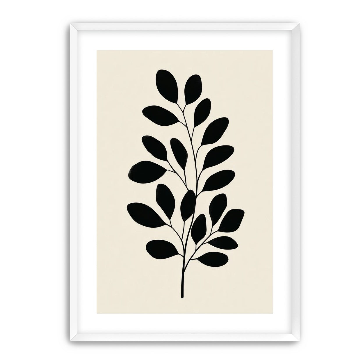 Plant Cutout on Cream