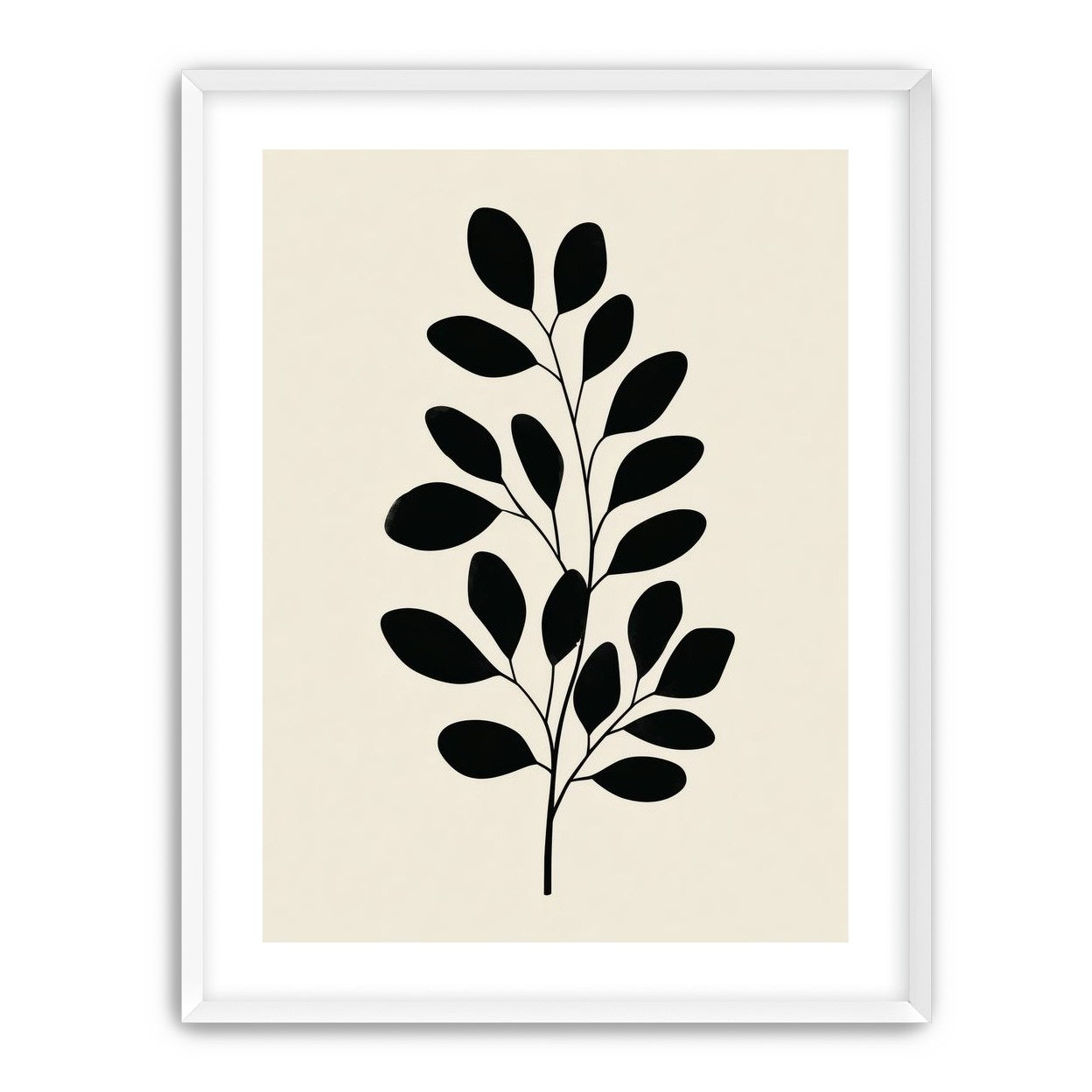Plant Cutout on Cream