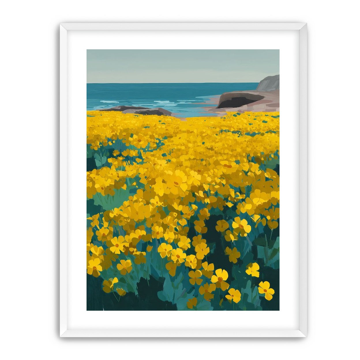 Yellow Coastal Wildflowers
