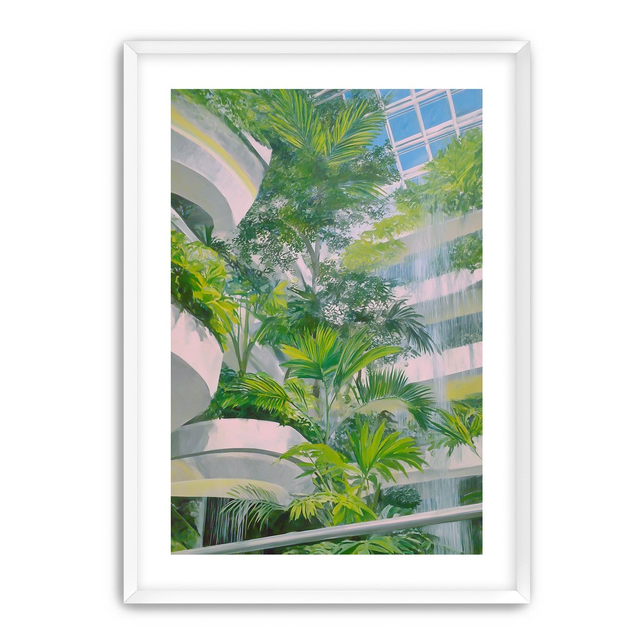 Palms beneath the skylight