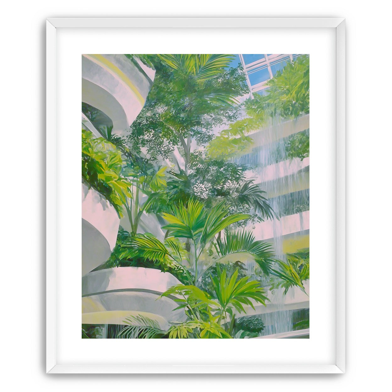 Palms beneath the skylight