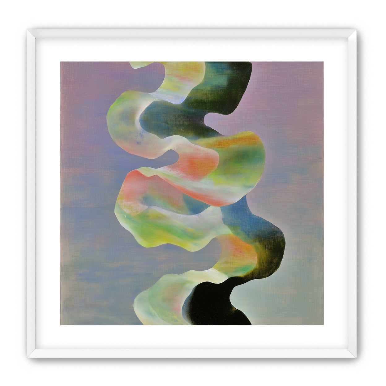 Twisting painted ribbon bands