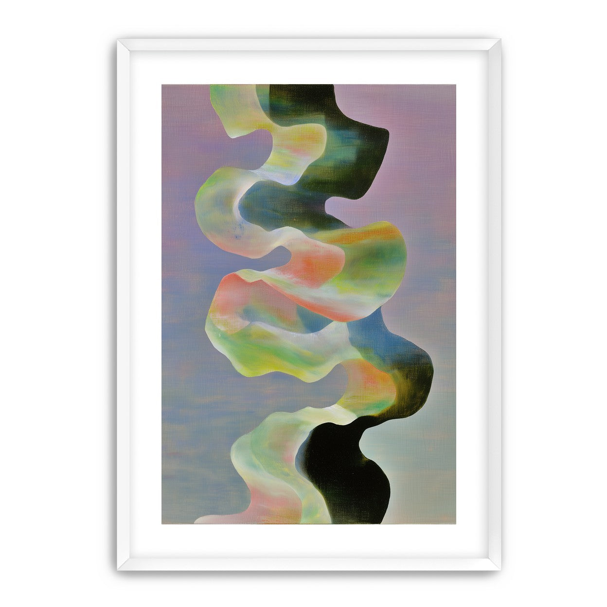 Twisting painted ribbon bands