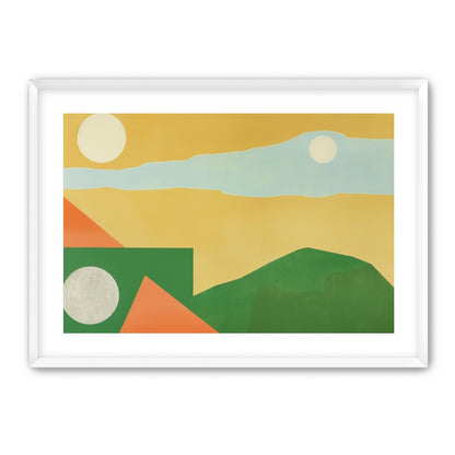 Two suns in yellow sky