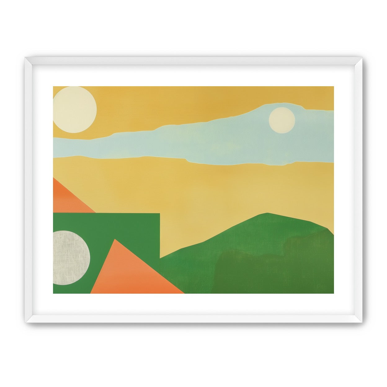 Two suns in yellow sky