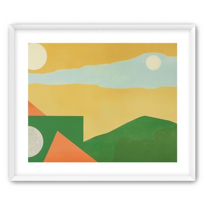 Two suns in yellow sky