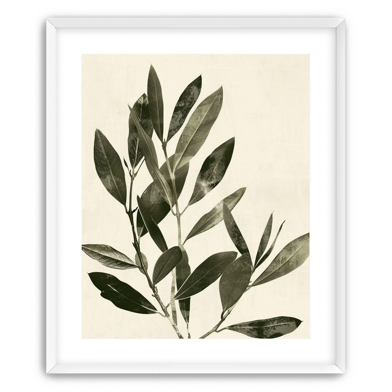 Dark leaves on pale field