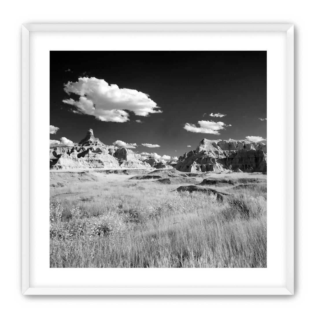 Badlands in Monochrome