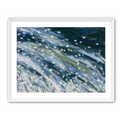 Flowers in a blue rush