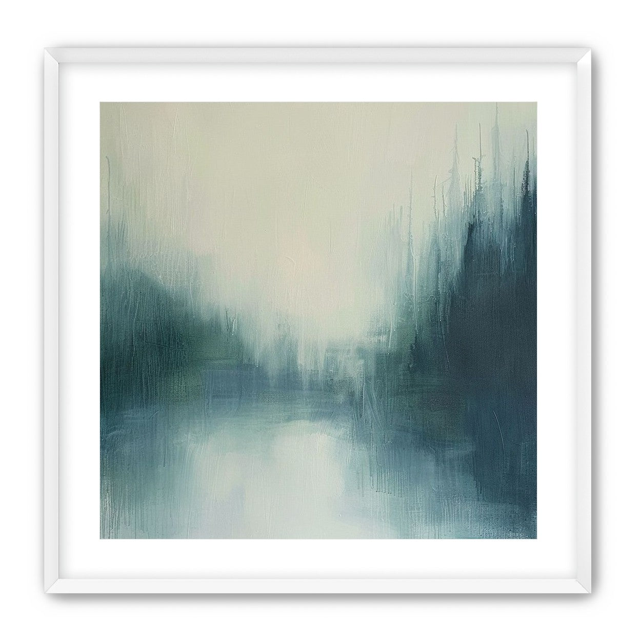 Pale sun over still water
