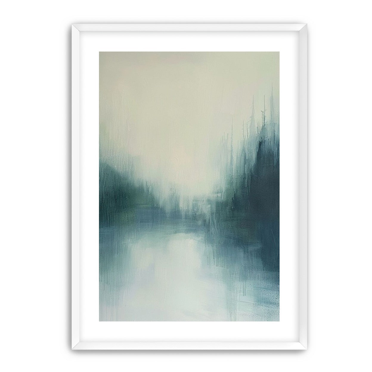 Pale sun over still water