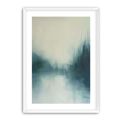 Pale sun over still water