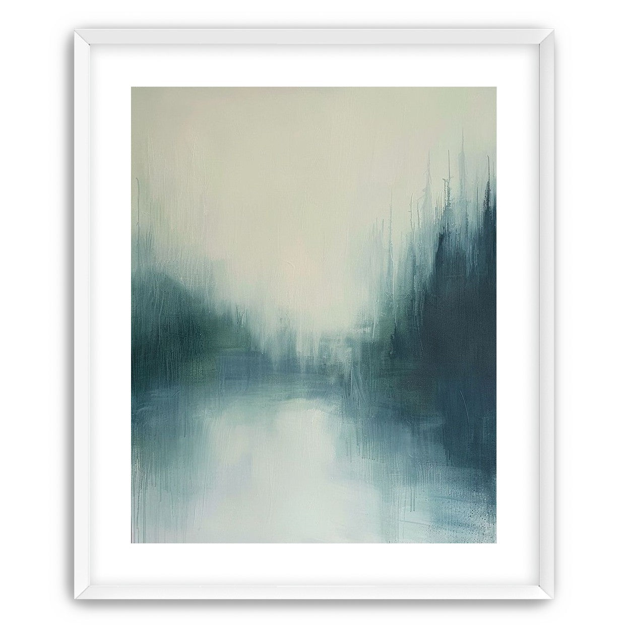 Pale sun over still water