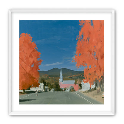 Orange trees over the steeple road