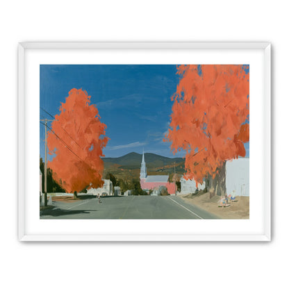 Orange trees over the steeple road