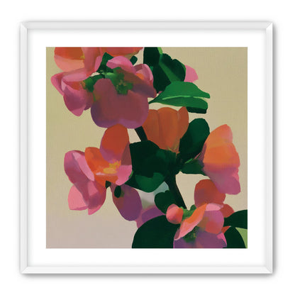 Flowers among dark leaves