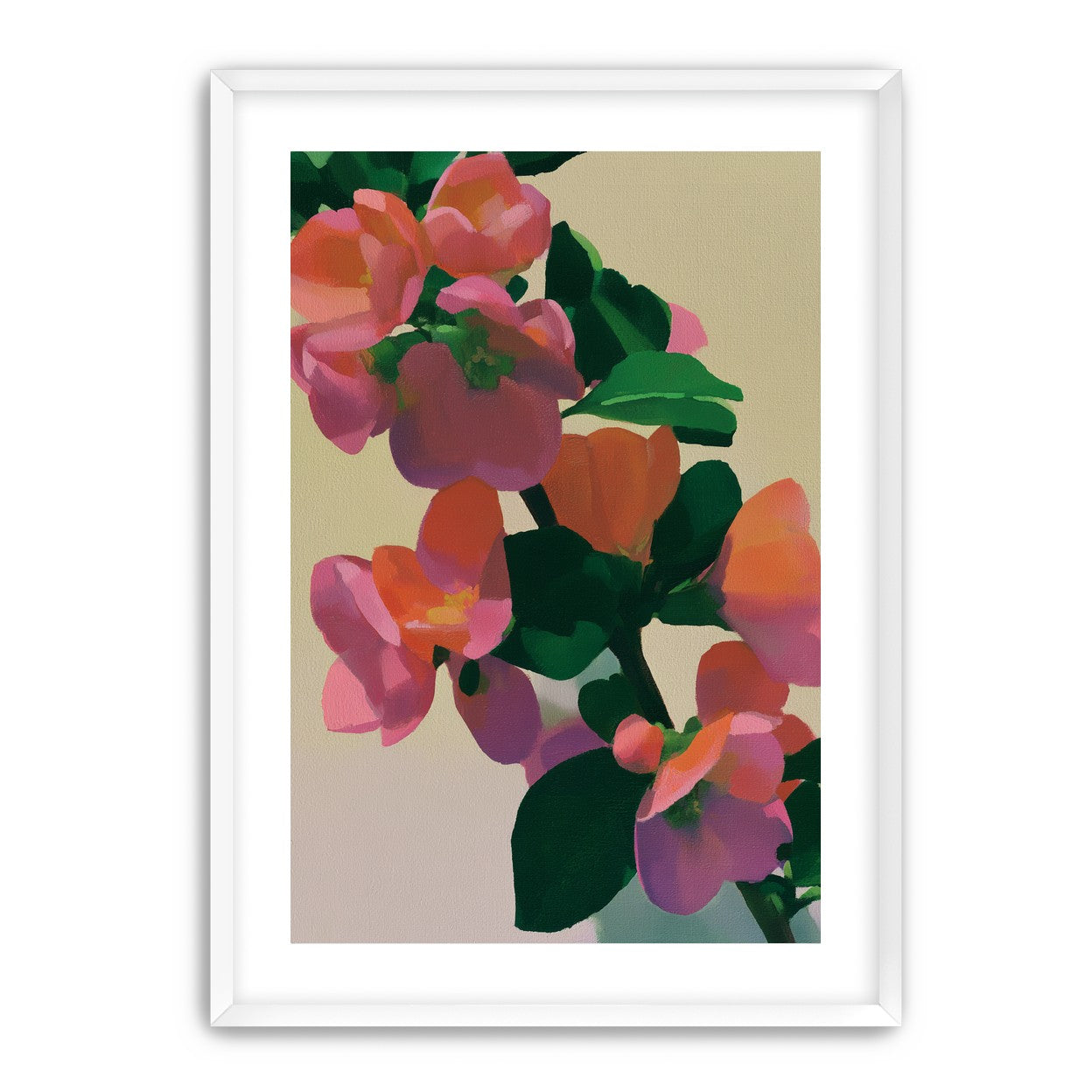 Flowers among dark leaves