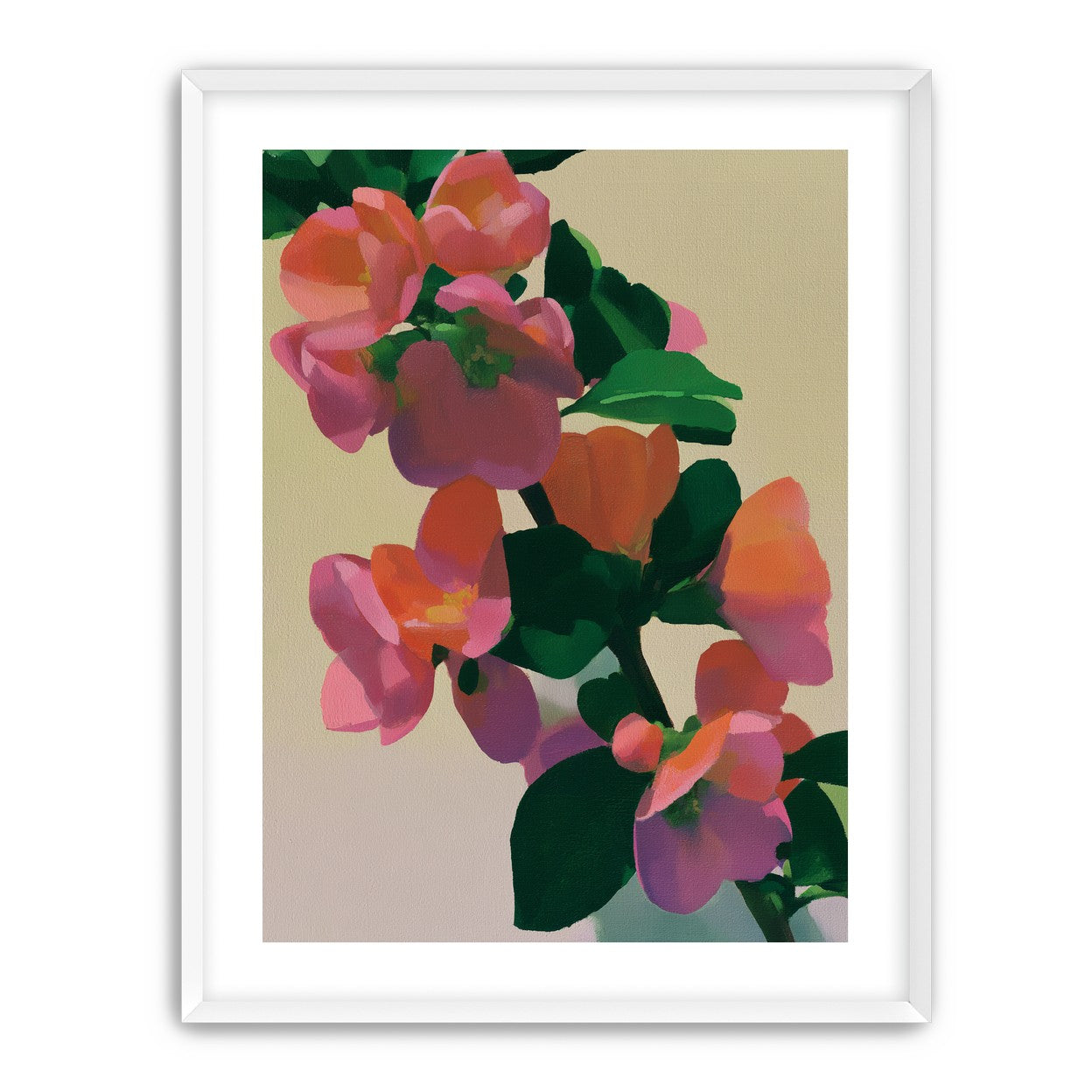 Flowers among dark leaves