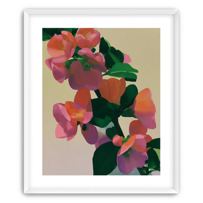 Flowers among dark leaves
