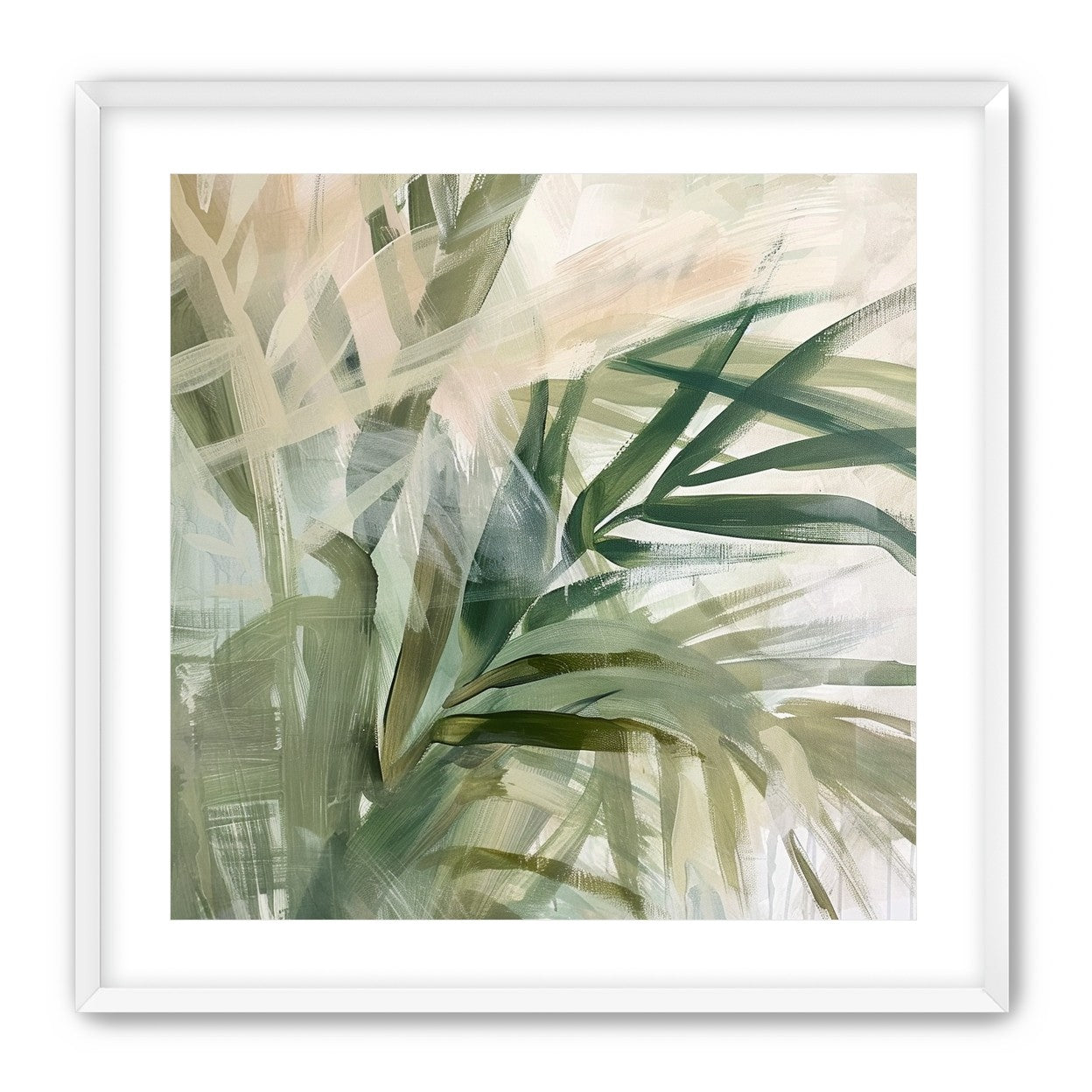 Green leaves in milky light