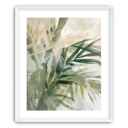Green leaves in milky light