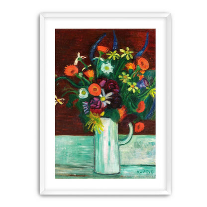 Flowers above the green table
