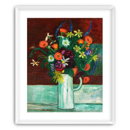 Flowers above the green table