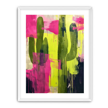 Dark columns within neon wash