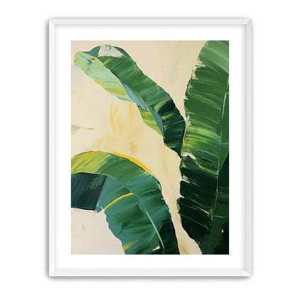 Green leaves in soft cream light