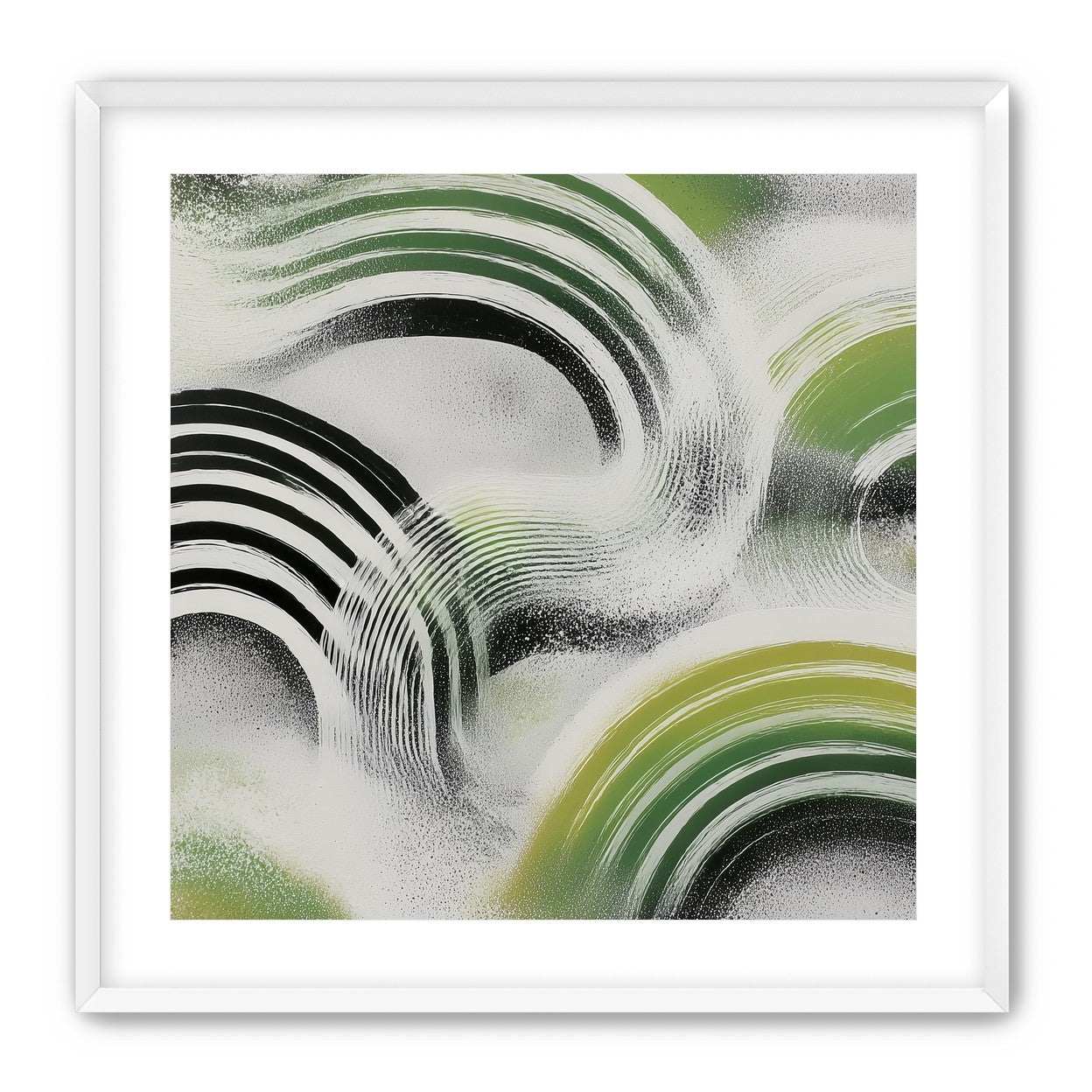 Green arcs across the haze