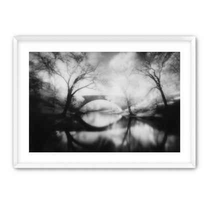 Bridge in a washed sky