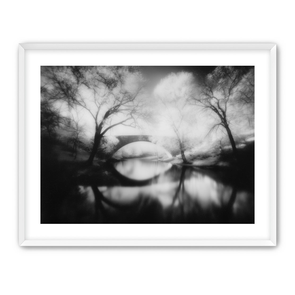 Bridge in a washed sky