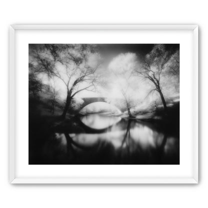 Bridge in a washed sky